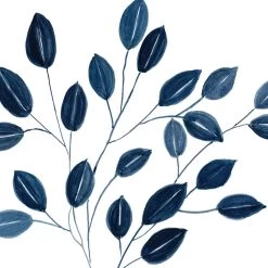 Honeybloom Glass Framed Blue Botanical Print Wall Art, 17" -Finest Home Decoration honeybloom glass framed blue botanical print wall art 17 1