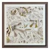 Honeybloom Glass Framed Embroidered Linen Wall Art, 26"