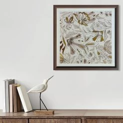 Honeybloom Glass Framed Embroidered Linen Wall Art, 26" 9 Honeybloom Glass Framed Embroidered Linen Wall Art, 26" -Finest Home Decoration honeybloom glass framed embroidered linen wall art 26 3