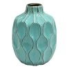 Honeybloom Katherine Turquoise Ceramic Vase, 8"