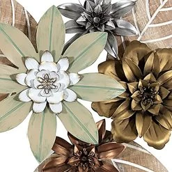 Honeybloom Metal & Wood Floral Wall Plaque, 23" 5 Honeybloom Metal & Wood Floral Wall Plaque, 23" -Finest Home Decoration honeybloom metal wood floral wall plaque 23 1
