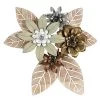 Honeybloom Metal & Wood Floral Wall Plaque, 23" -Finest Home Decoration honeybloom metal wood floral wall plaque 23