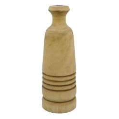 Honeybloom Natural Wood Bottle Vase, 11.6"