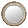 Honeybloom Round Artisanal Wall Mirror, 32"