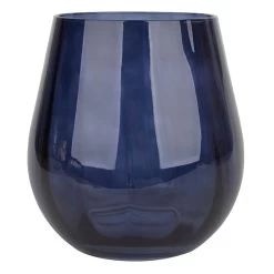 Laila Ali Blue Glass Vase, 6"