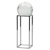 Laila Ali Crystal Ball With Chrome Box Metal Base, 11"