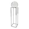 Laila Ali Crystal Ball With Chrome Box Metal Base, 14.5"