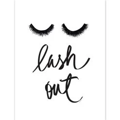 Lash Out Glass Coated Canvas Wall Art, 18x24