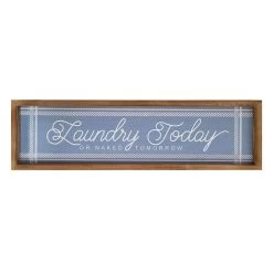 Laundry Today Framed Wall Art, 28x8