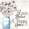 Love Makes A Happy Home Canvas Wall Art, 14" -Finest Home Decoration love makes a happy home canvas wall art 14