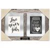Love Never Fails Grey Float Frame, 19x12.5 -Finest Home Decoration love never fails grey float frame 19x12.5