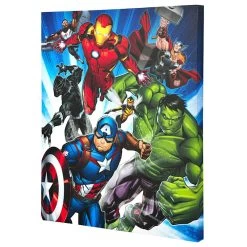 Marvel Avengers Group Shot Canvas Wall Art, 16x20 -Finest Home Decoration marvel avengers group shot canvas wall art 16x20 2