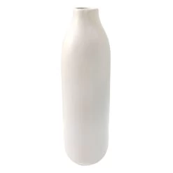 Matte White Ceramic Vase, 16"