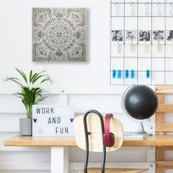 Medallion Canvas Wall Art, 16" -Finest Home Decoration medallion canvas wall art 16 1