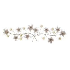Metal Curved Flower Wall Art, 45x15