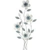 Metal Flower Stem Wall Decor, 17x36 -Finest Home Decoration metal flower stem wall decor 17x36 1