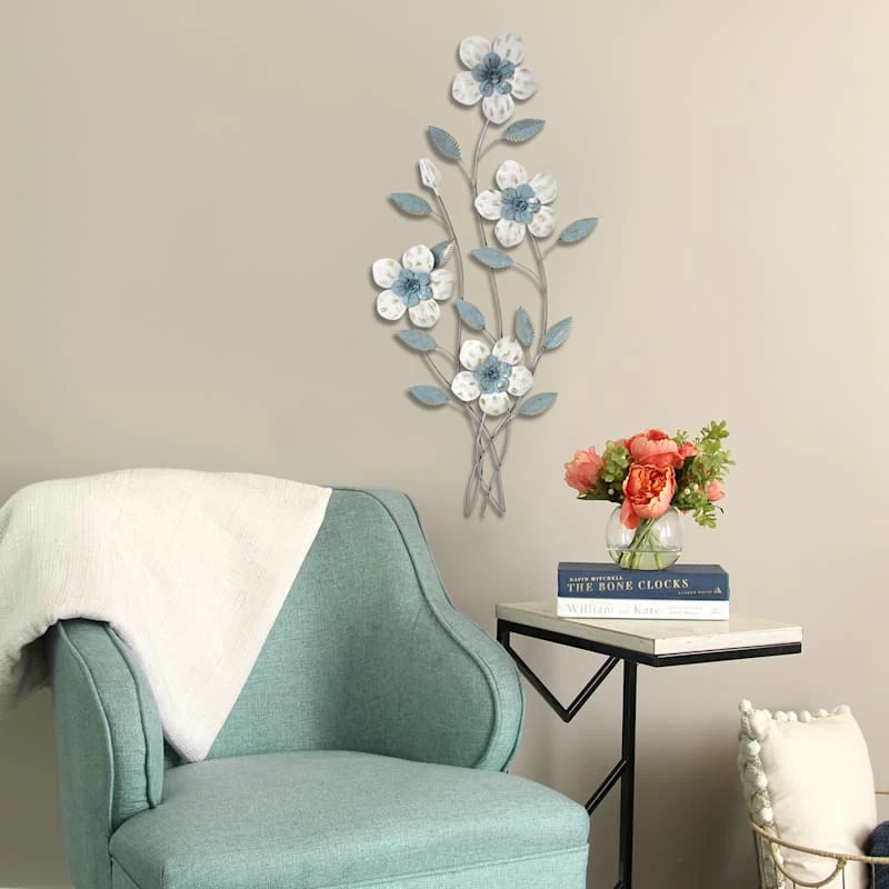 Metal Flower Stem Wall Decor, 17x36 4 Metal Flower Stem Wall Decor, 17x36 - Image 2