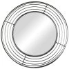Metal Framed Round Wall Mirror, 36"