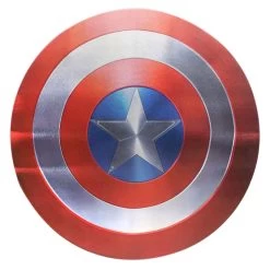 Metallic Captain America Shield Canvas Wall Art, 18"