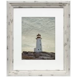 Miranda 11x14 Matted To 8x10 Wall Frame, Distressed Cream