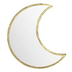 Moon Shaped Wall Mirror, 12x15