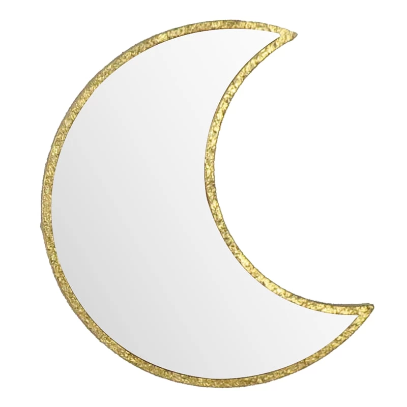 Moon Shaped Wall Mirror, 12x15 3 Moon Shaped Wall Mirror, 12x15