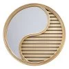 Natural Faux Wood Round Yin Yang Wall Mirror, 20" 2 Natural Faux Wood Round Yin Yang Wall Mirror, 20" -Finest Home Decoration natural faux wood round yin yang wall mirror 20