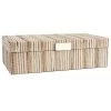 Neutral Water Hyacinth Striped Decorative Box, 13x7 2 Neutral Water Hyacinth Striped Decorative Box, 13x7 -Finest Home Decoration neutral water hyacinth striped decorative box 13x7 1