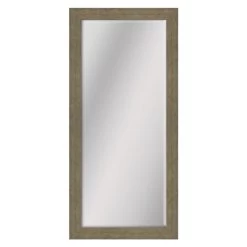 Oak Beveled Brown Full-Length Mirror, 29.4x63.4