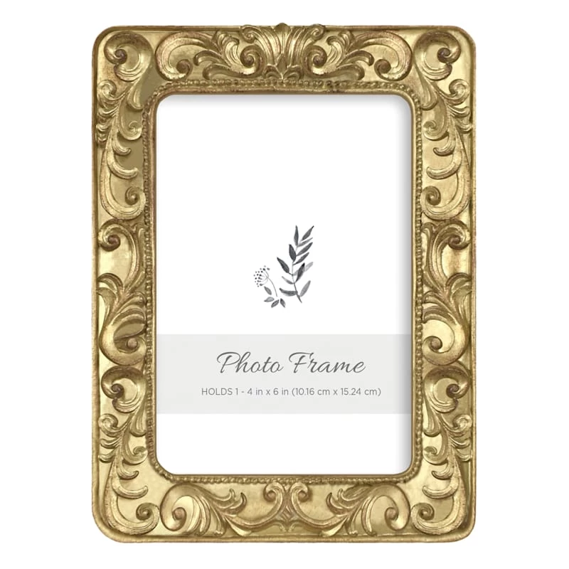 Ornate Gold Tabletop Photo Frame, 4x6 2 Ornate Gold Tabletop Photo Frame, 4x6