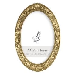 Ornate Oval Tabletop Photo Frame, 4x6