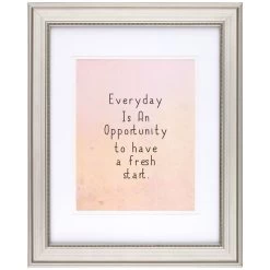 Pick & Mix 11x14 Matted To 8x10 Beaded Wall Frame, Silver