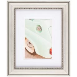 Pick & Mix 8x10 Matted To 5x7 Beaded Wall Frame, Silver