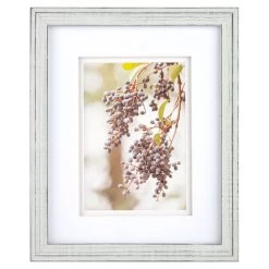 Pick & Mix 8x10 Matted To 5x7 Thin Linear Wall Frame, Whitewash