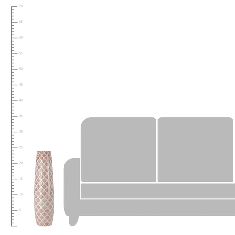 Pink Ceramic Floor Vase, 24" 4 Pink Ceramic Floor Vase, 24" - Image 2