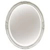 Polyurethane Beads Distressed White Oval Wall Mirror, 24x31 -Finest Home Decoration polyurethane beads distressed white oval wall mirror 24x31 1