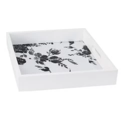 Providence Black & White Printed Decorative Tray, 12"