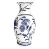 Providence Blue & White Floral Ceramic Vase, 8.5" -Finest Home Decoration providence blue white floral ceramic vase 8.5