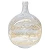 Providence Gold Etched Clear Glass Vase, 12"