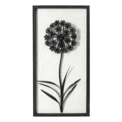 Providence Metal & Wooden Flower Wall Art, 10x19