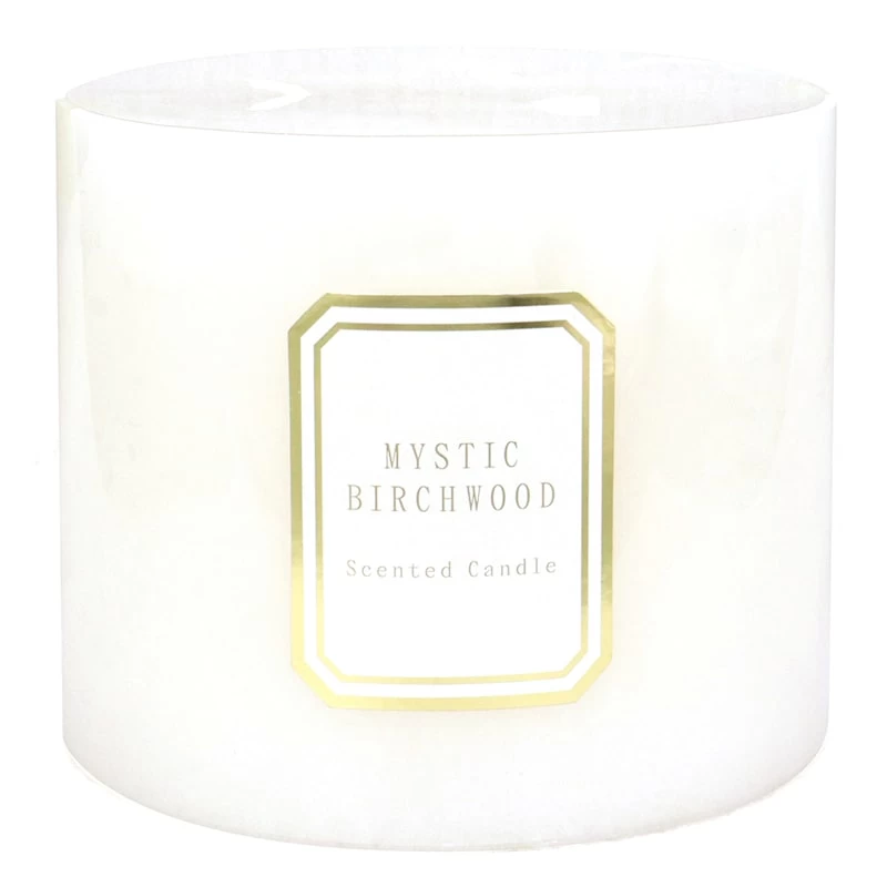 Providence White Mystic Birchwood Scented Pillar Candle, 6x5 3 Providence White Mystic Birchwood Scented Pillar Candle, 6x5