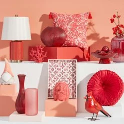 Red Bamboo Bowl, 13.5" -Finest Home Decoration red bamboo bowl 13.5 2