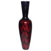 Red Spun Bamboo Floor Vase, 36"