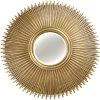 Round Sunburst Polyurethane Soft Gold Wall Mirror, 49" -Finest Home Decoration round sunburst polyurethane soft gold wall mirror 49