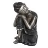 Silver & Black Buddha, 11.5" -Finest Home Decoration silver black buddha 11.5