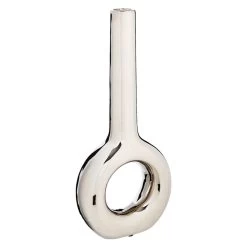Silver Key Ceramic Vase, 14.5"