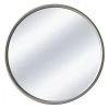 Silver Metal Round Wall Mirror, 22"