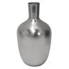 Silver Metal Vase, 11"