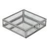 Silver Metallic Glass Box, 5" -Finest Home Decoration silver metallic glass box 5