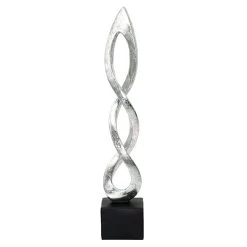 Silver Modern Sculpture, 20.5"